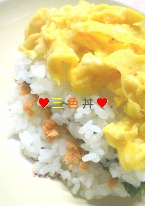 三色丼＜鮭･海苔･たまご＞-レシピのメイン写真