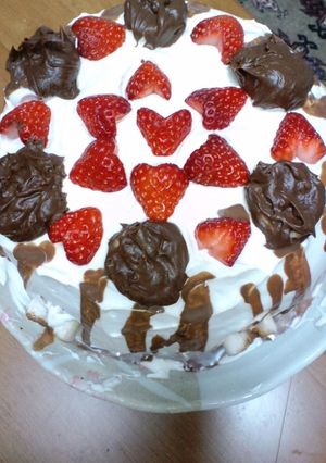 ハートがいっぱいケーキ☆-レシピのメイン写真