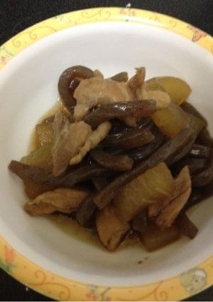 ★鶏とこんにゃく大根のピリ辛煮★-レシピのメイン写真