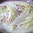 白菜の青かびチーズ味のスープ煮