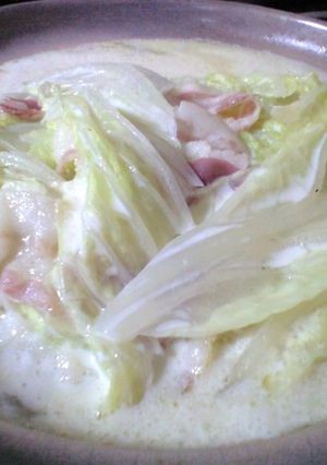 白菜の青かびチーズ味のスープ煮-レシピのメイン写真