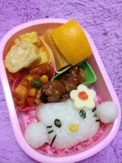 ☆キャラ弁☆簡単キティちゃん-レシピのメイン写真