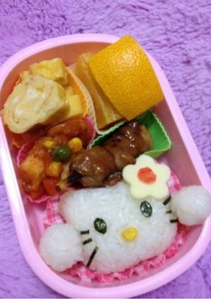 ☆キャラ弁☆簡単キティちゃん-レシピのメイン写真