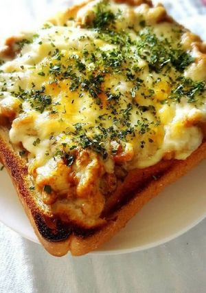 きめては青海苔！私の朝食♡納豆トースト♪-レシピのメイン写真