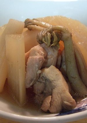 鶏肉と大根とうどの煮物-レシピのメイン写真