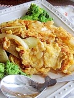 新じゃが&新玉ねぎ入り 塩麹オムレツ-レシピのメイン写真