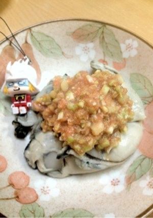 蒸しガキのウドタラコかけ-レシピのメイン写真