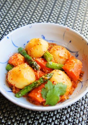 ✿甘辛酸美味～春野菜のキムチ南蛮漬風✿-レシピのメイン写真