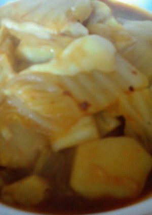 白菜と里芋のスープ煮(チーズカレー味)-レシピのメイン写真