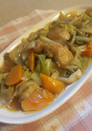 たっぷり野菜の酢鶏♬-レシピのメイン写真