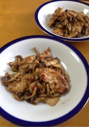 鶏ムネ肉ときのこの芝麻醤炒め-レシピのメイン写真