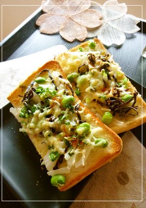 葱×玉葱×塩昆布のトースト　ポン酢風味-レシピのメイン写真