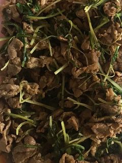 牛肉と水菜の甘辛炒め-レシピのメイン写真