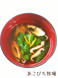 菜の花と塩昆布のお吸い物♪-レシピのメイン写真