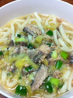 安くて美味しいサバ水煮缶 味噌うどん-レシピのメイン写真