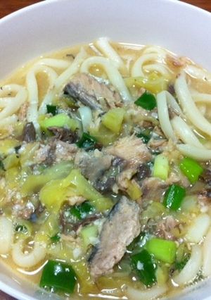 安くて美味しいサバ水煮缶　味噌うどん-レシピのメイン写真