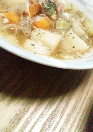 ブイヨンで美味しい野菜のスープ-レシピのメイン写真