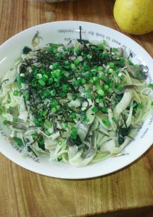 キノコとほうれん草の和風スパゲティ-レシピのメイン写真
