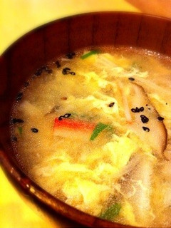 豚冷しゃぶのゆで汁で☆卵スープ-レシピのメイン写真