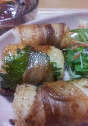 大葉で肉巻きおにぎり-レシピのメイン写真
