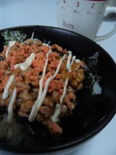 納豆ご飯 鮭フレバージョン-レシピのメイン写真