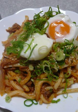 覚書：キムチ焼きうどん-レシピのメイン写真