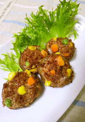しいたけのコンビーフ乗せ☆お弁当に♪-レシピのメイン写真