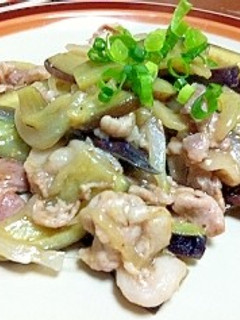 簡単 塩麹 安い豚肉でナスの味噌炒め-レシピのメイン写真