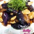 鶏肉と茄子の甘酢炒め