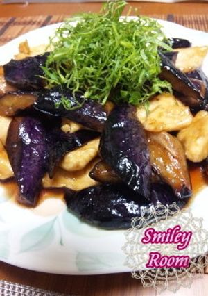 鶏肉と茄子の甘酢炒め-レシピのメイン写真