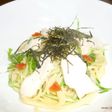 おとな風味の蒸し鶏を使ったパスタ
