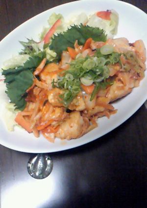 余った白菜&鶏肉&キムチ炒め-レシピのメイン写真