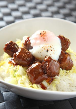 ランチに♡お手軽ミートボール丼-レシピのメイン写真