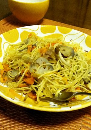 根菜と大蒜で元気モリモリ和風パスタ-レシピのメイン写真