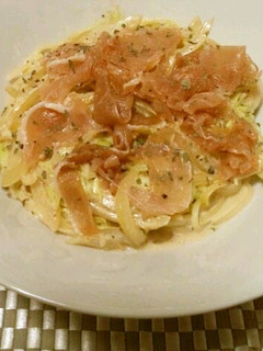 生ハムとクリームチーズのパスタ-レシピのメイン写真