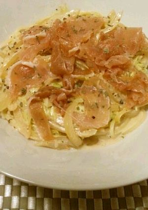 生ハムとクリームチーズのパスタ-レシピのメイン写真