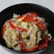 塩麹de糸こんにゃくとエノキタケの卵とじ