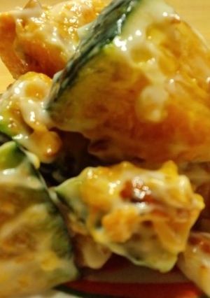 かぼちゃとアーモンドのはちみつサラダ-レシピのメイン写真