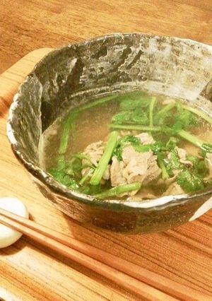 あっさり旨い!褐毛和牛とセリの肉すい-レシピのメイン写真