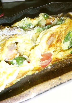 菜の花とポテトチップのオムレツ-レシピのメイン写真