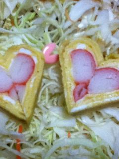 お弁当に☆ツートン♪ハートの卵焼き2-レシピのメイン写真