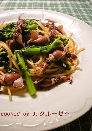 塩麹で☆ホタルイカと菜の花のスパゲティー-レシピのメイン写真