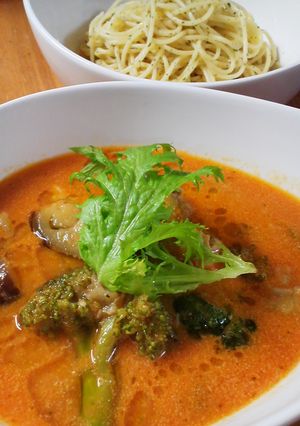 トマトクリーム鍋でつけパスタ！-レシピのメイン写真