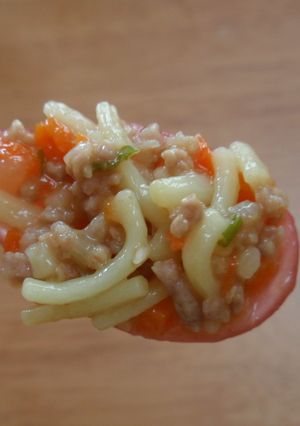 離乳食後期 豚挽肉のあんかけ焼きそば-レシピのメイン写真