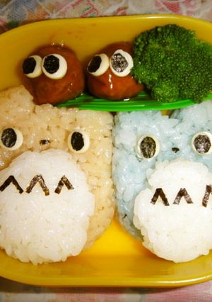 キャラ弁　トトロとまっくろくろすけ-レシピのメイン写真
