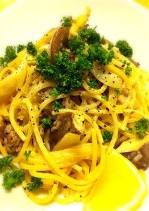 牛肉とエリンギのサワークリームパスタ-レシピのメイン写真