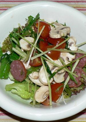 マッシュルームと水菜のイタリアンサラダ-レシピのメイン写真