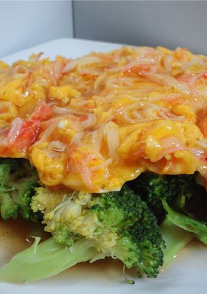 ブロッコリーのかに玉風あんかけ-レシピのメイン写真