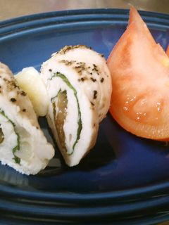 ルクエで梅しそチー巻きささみ-レシピのメイン写真