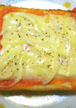 [食パンで]簡単ピザパン!-レシピのメイン写真